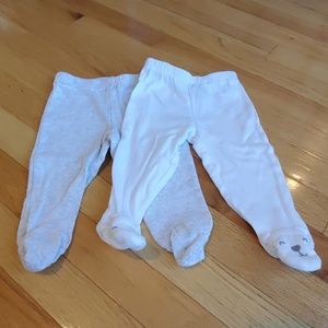 2 pack Carters footed pants